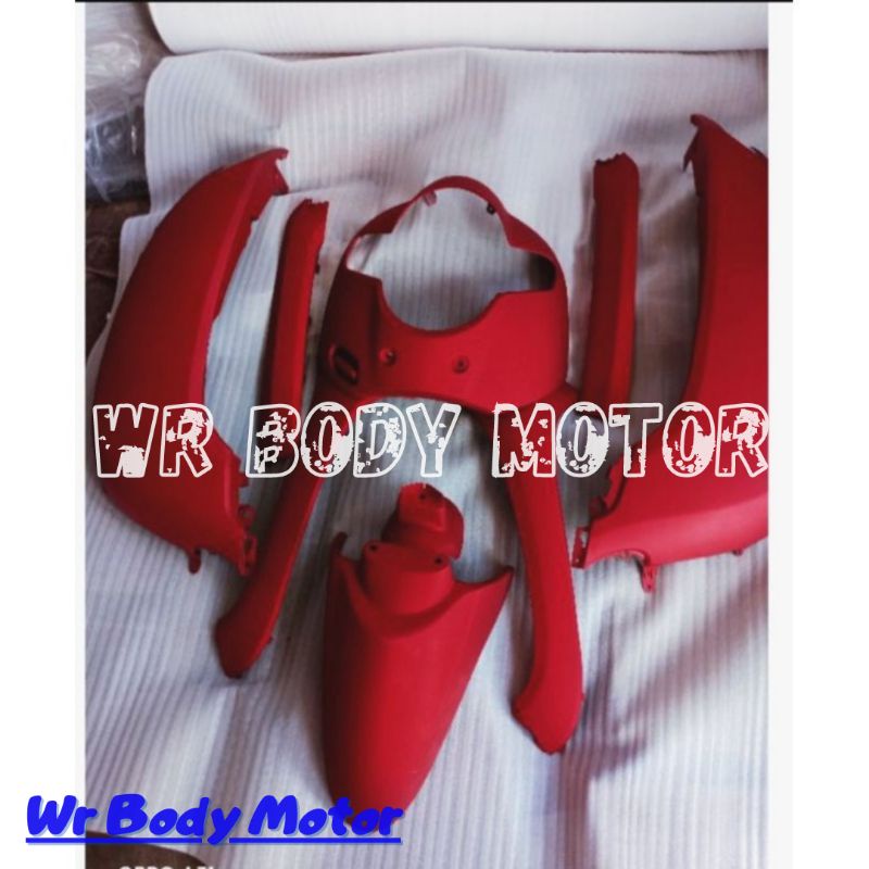 COVER BODY HONDA SCOOPY FI DONAT 2017 2020 FULL SETT BODY HALUS SCOOPY DONAT WARNA MERAH DOFF MATEE 