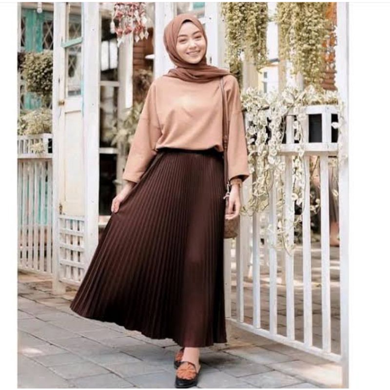 Rok Plisket Prada Rok Plisket Murah Rok Jumbo
