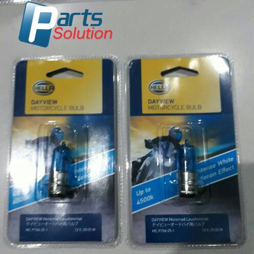 bohlam lampu motor hella dayview m5 k1 12v 25/25w 4500k lebih putih