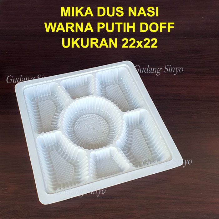 Jual Mika Dus Nasi Doff Mika Plastik Sekat Warna Putih Doff Ukuran Cm X Cm Shopee