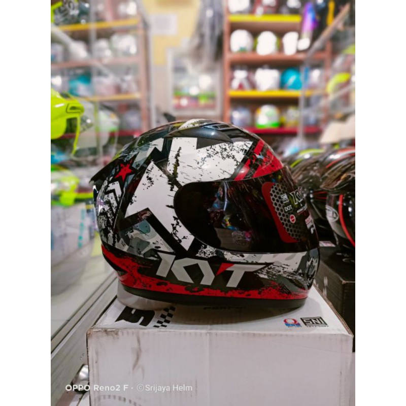 HELM KYT R10 SERI#3 BLAK/RED//FULLFACE KYT R10 SERI #3  BLAK/RED