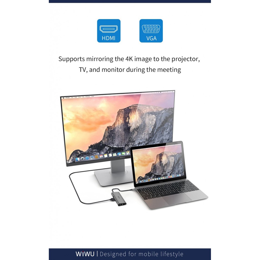 WIWU ALPHA 11-in-1 USB-C Multiports Docking Converter Adapter