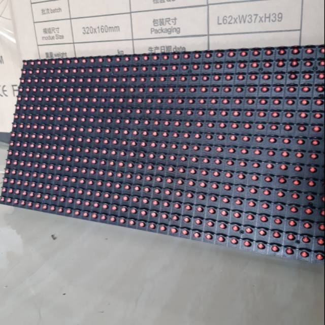 P10 merah outdoor / panel runningtext