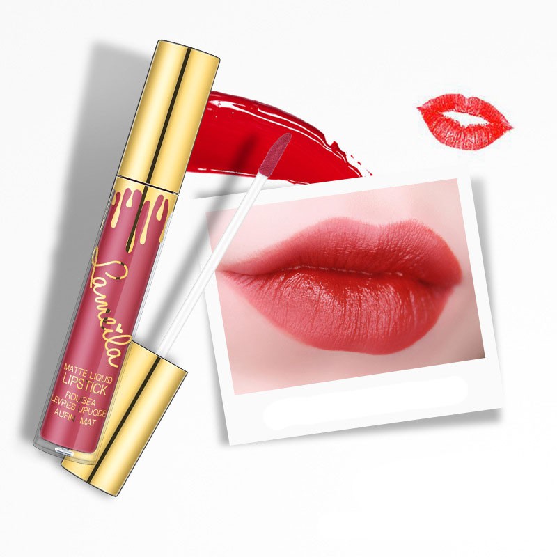 (COD)Lipstik Cair Glamour Select Red Velvet Matte Beludru Krim Bibir Ringan Tahan lama import murah