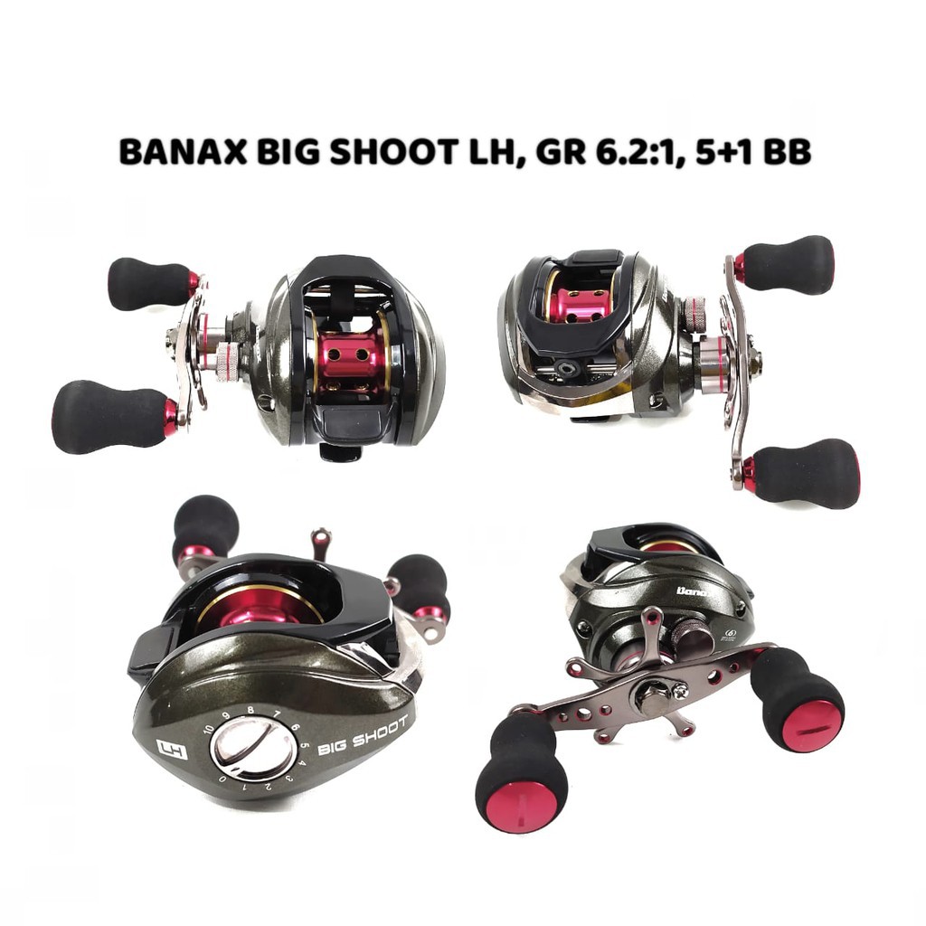 Banax Big Shoot. Left Handle. Bait Casting Reel.