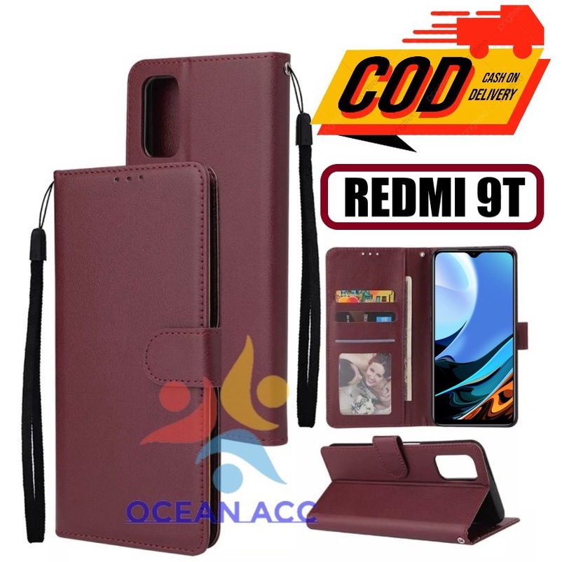 DOMPET HP UNTUK XIAOMI REDMI 9T (2021) NEW LEATHER FLIP CASE XIAOMI REDMI 9T (2021) NEW