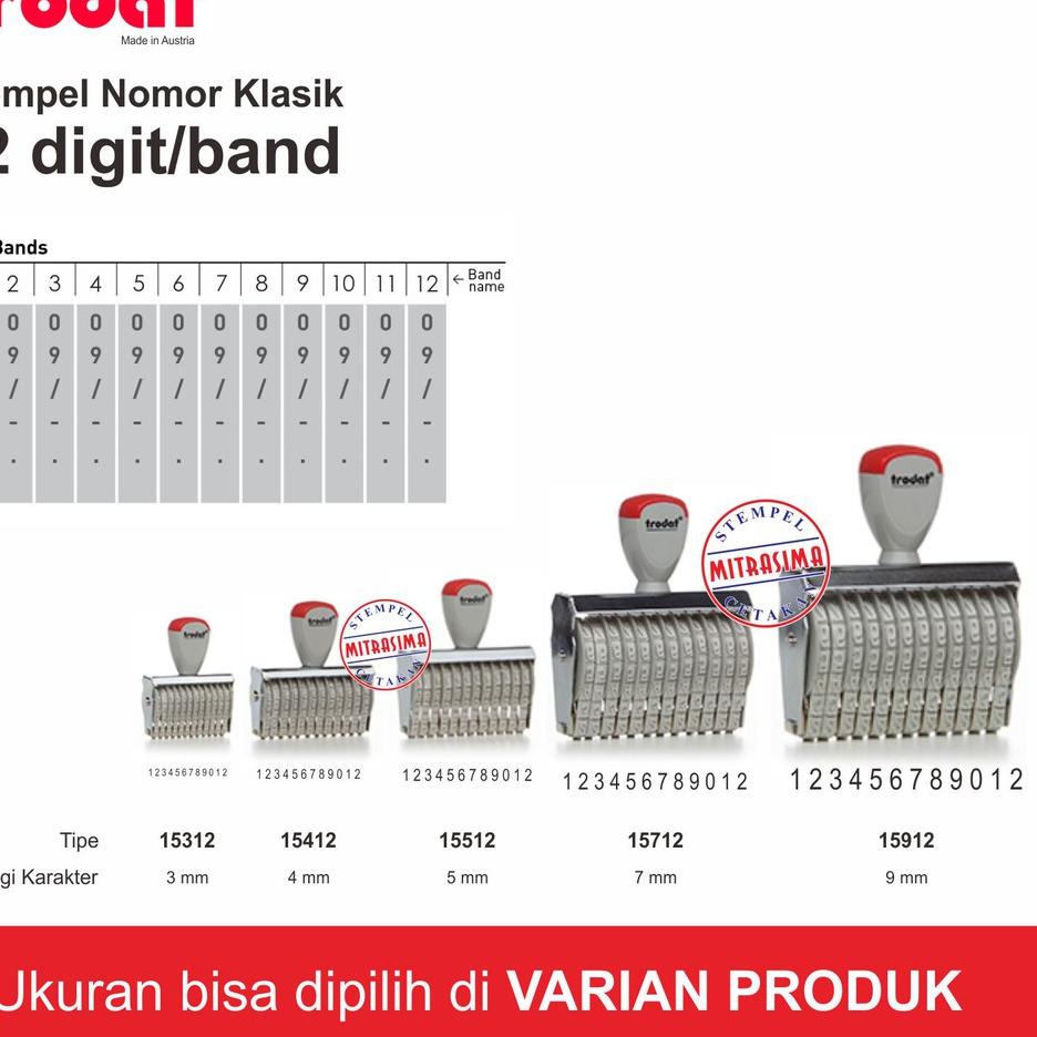 

Special - Stempel klasik nomor merk Trodat 12 digit ✔