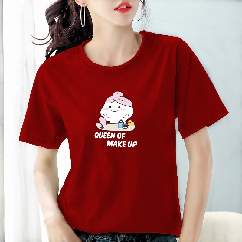 Kaos wanita cotton combed 30s / Baju wanita cotton combed  / Kaos polos wanita lengan pendek Bee129