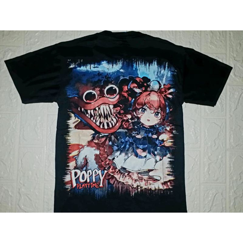 KAOS POPPY PLAYTIME /KAOS POPPY DOLL / KAOS ANAK / KAOS OBLONG / KAOS HITAM