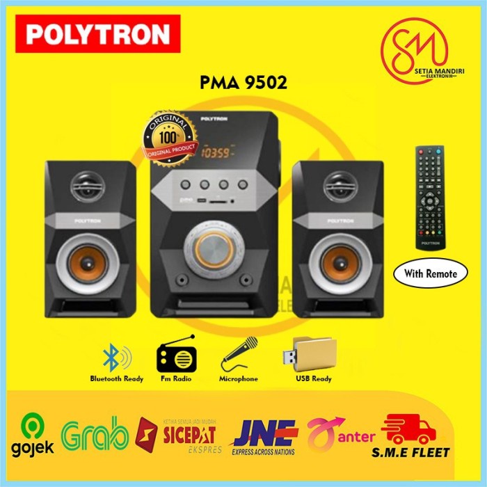Speaker - Polytron Pma 9502 Active Speaker Aktif With Bluetooth Karaoke Pma9502