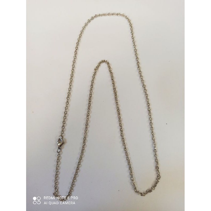 KALUNG TITANIUM NURI MOTIF SILVER 0.4 PRIA - WANITA TERBARU BAGUS