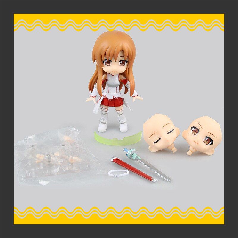 Anime Figure Import Berkualitas Huong Gambar 10 Cm Nendoroid Lucu Cu-poche 017 Asuna Sword Art Onlin