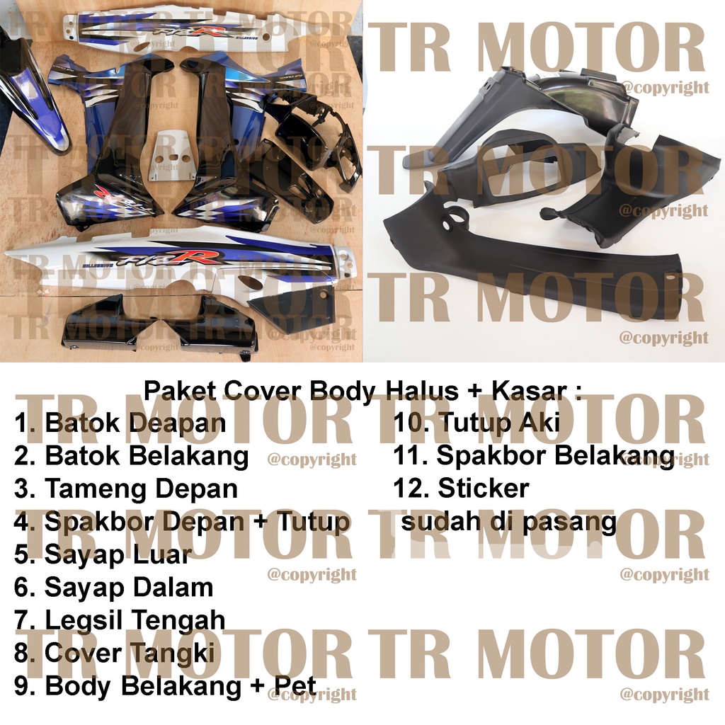 Cover Body Fizr F1zr Millenium Biru Full Set Halus Cover Bodi Yamaha Fiz r