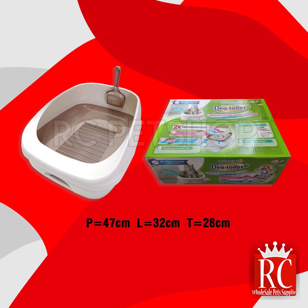 Unicharm Pet Deo Toilet Cat Litter Litter Box Bak Pasir