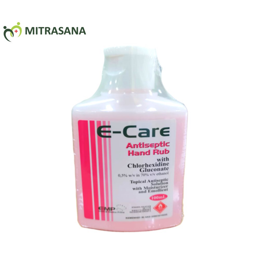 Paket Masker e-care EAR LOOP TALI KARET 50 pcs + 2 botol E-care 100 ml