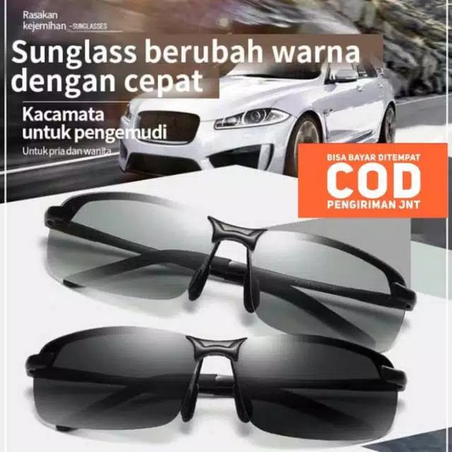 ORIGINAL OUTDOR Photocromic PP10 POLARIZED  - KACAMATA ANTISILAU UV 400 SIANG MALAM