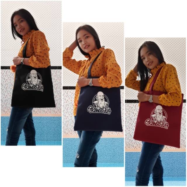 Freshy - Tote Bag Orang Tua Tote Bag Semi Kanvas