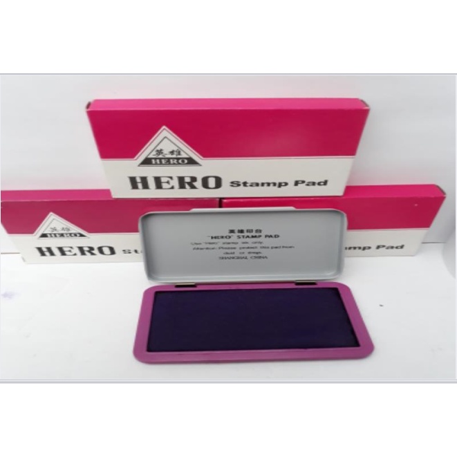 

Bantalan / Tempat Stempel / Stampel / Stamp Pad HERO / Tinta Violet cm 8x11cm
