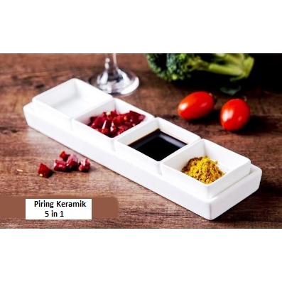 Piring Keramik 5in1/ Piring Keramik Polos 5in1