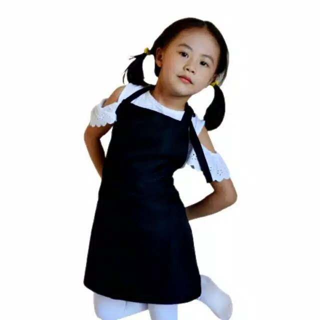 Apron Anak Celemek Kids Celemek Drill Polos Appron Anak Unisex Laki Perempuan Boy Girl