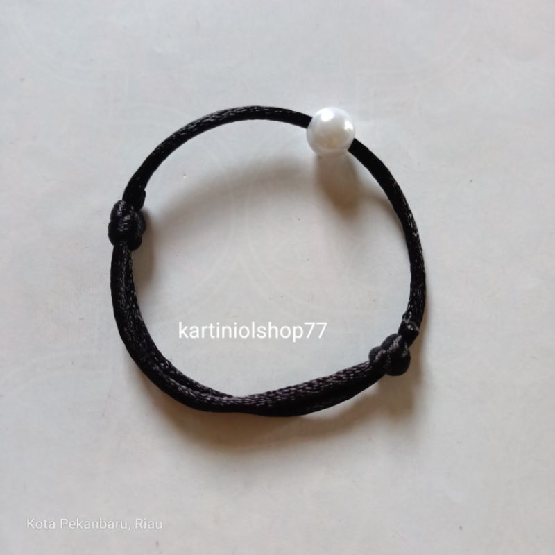1pcs Gelang 2mm Tali satin Mutiara Handmade by kartiniolshop77