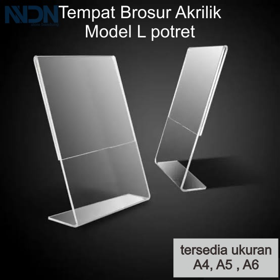 

Tempat Pajangan qris Acrylic ukuran A4, A5, A6 / Tempat Brosur Harga Akrilik ukuran A4, A5, A6