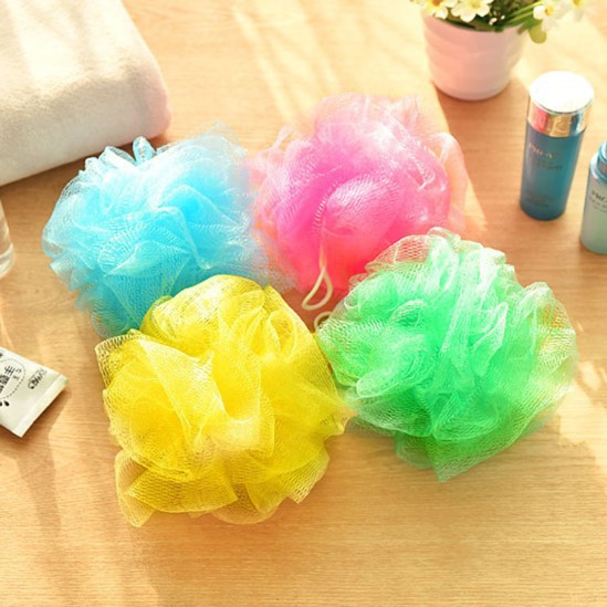 SHOWER PUFF bath sponge mandi spons mandi spon lap bulat pelangi warna warni