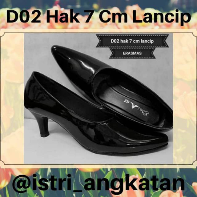 Sepatu D02 Hak 7 Cm Lancip Nano