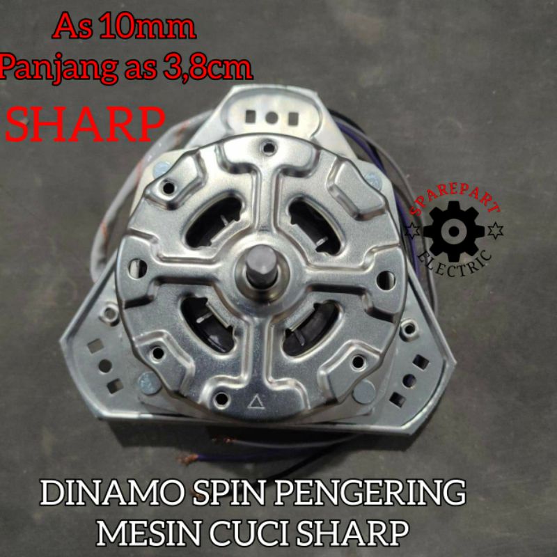 DINAMO SPIN / PENGERING MESIN CUCI SHARP DLL MODEL KAKI 3 - AS 10MM