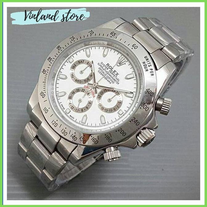 RECOMENDED JAM TANGAN ROLEX DAYTONA AUTOMATIC CHRONO [BOX] OTOMATIS, JAM COWOK