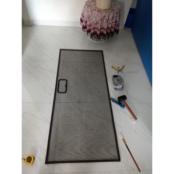 Kasa nyamuk fiber glas elastis custom size ventilasi, jendela dan pintu