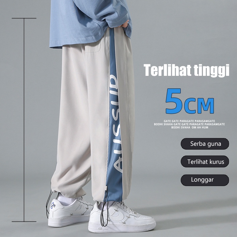 Cargo pants celana olahraga pria panjang loose pants jumbo joging Korean style overall pria kaki pasang merek lurus longgar gaya celana kasual celana cargo panjang pria Celana training panjang Celana Olah Raga celana joging