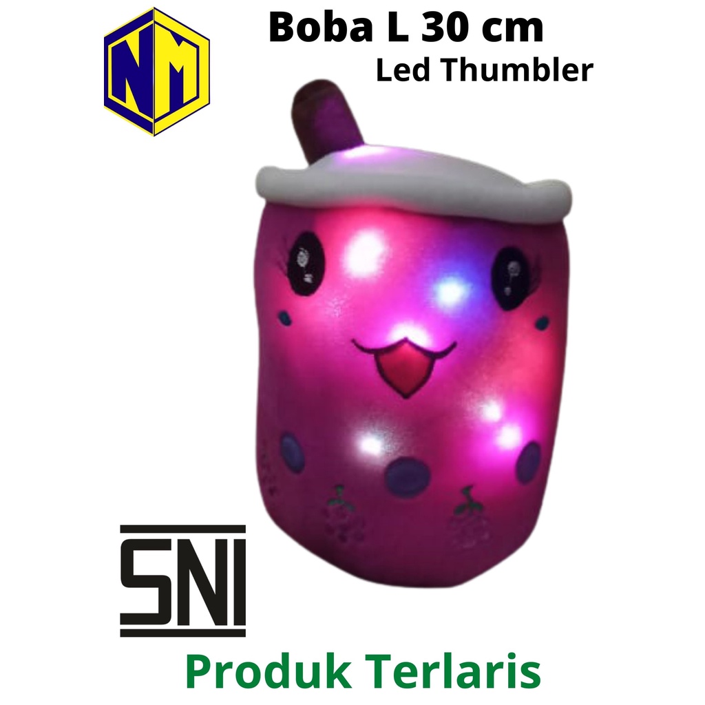 Boneka Boba Bantal Boba Besar 30 cm LED SNI Bst Seller