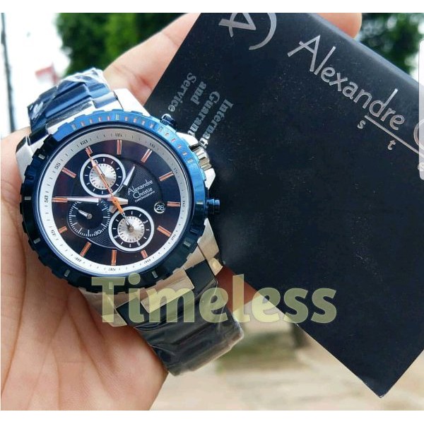 jam tangan pria alexandre christie ac 6455 MC silver