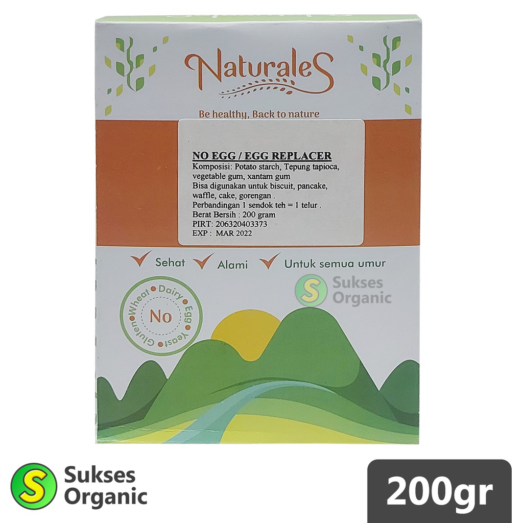 

Egg Replacer / Pengganti Telur Vegan | Naturales | 200gr