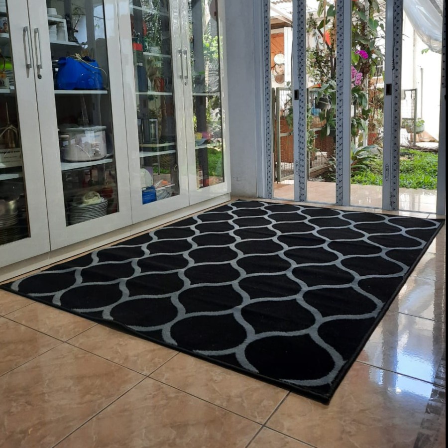 MAROC Karpet Lantai 160x210 Midnight Monokrom - Midnight 09-1