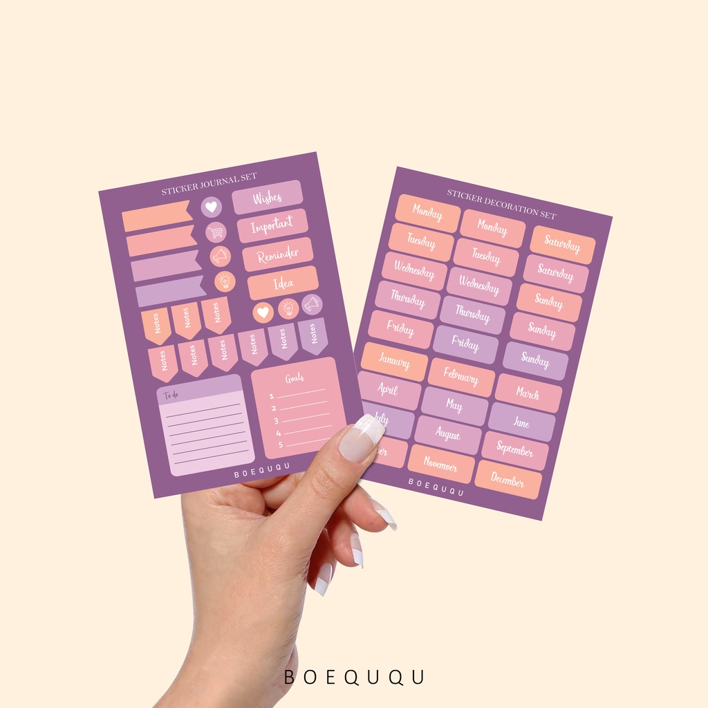 

Stiker Tinggal Tempel / Sticker Journal / Stiker Buku Catatan / Journaling / Bullet / Bujo / Sticker Chromo