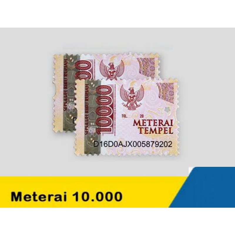 Materai Asli 10000