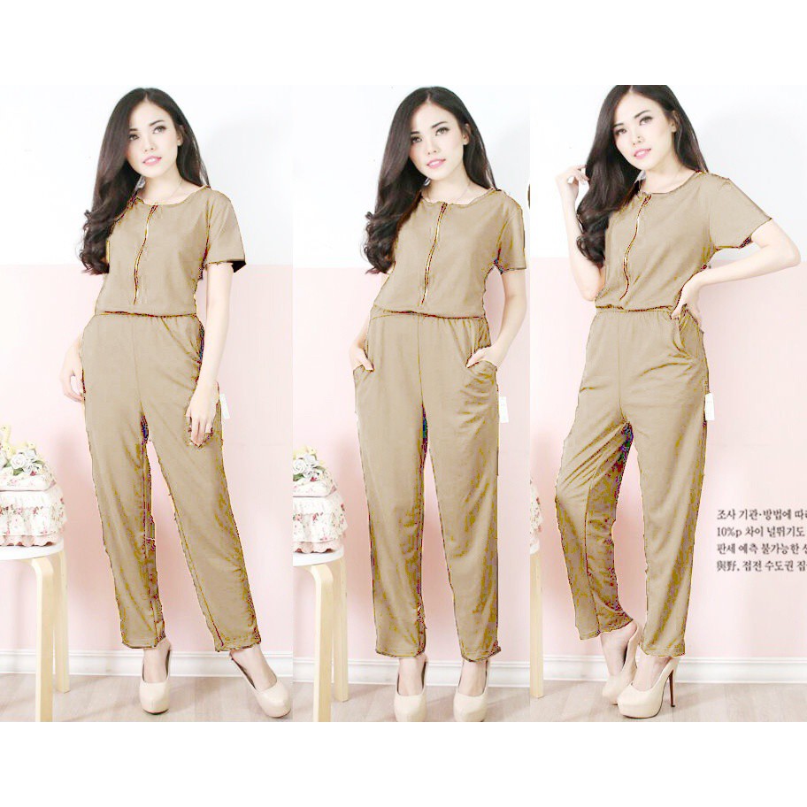 cream jumpsuit