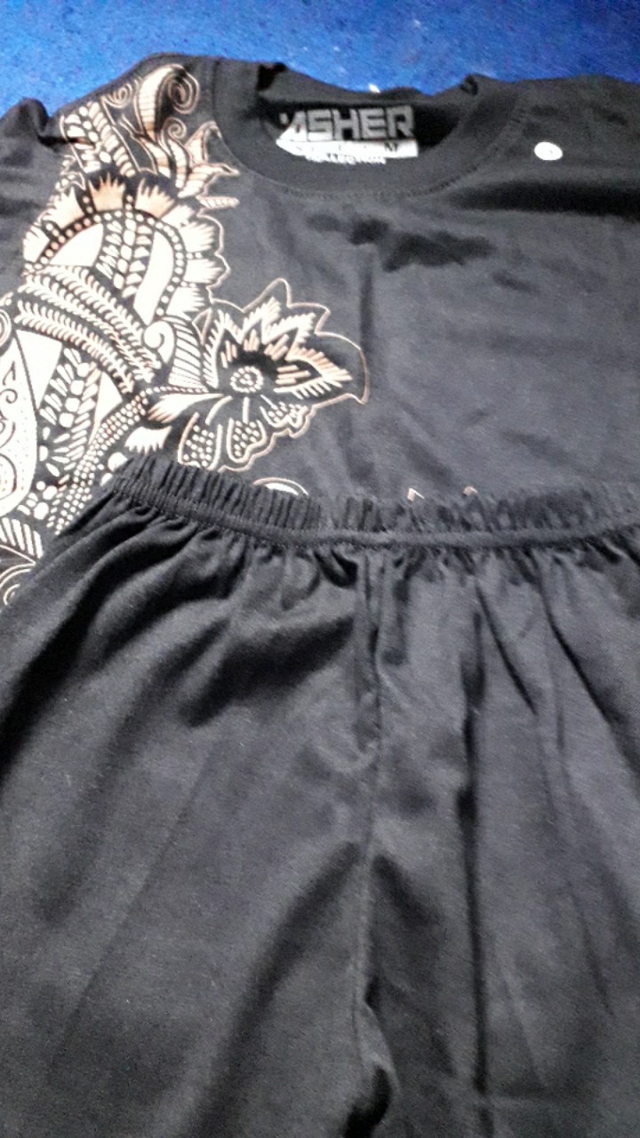 Set Anak Cowo Keren Motif Batik /stelan Kaos Anak Murah Laki Laki Keren