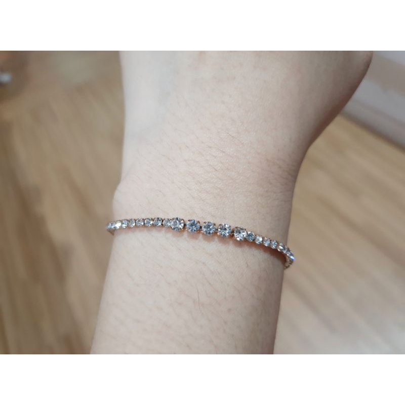 Gelang Titanium asli Premium Quality model serut anti karat Bracelet Stainless Steel T112