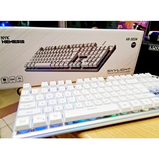 Jual Nyk KR301 Underglow Keyboard Gaming RGB Metal Plate Shopee