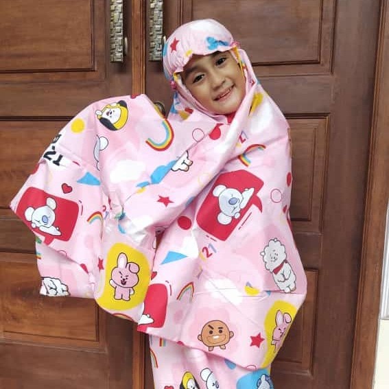 mukena anak BTS terlaris adem nyaman dipakai anak best seller/terbaru