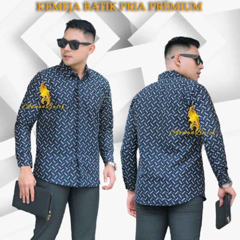 KEMEJA BAJU BATIK PRIA LENGAN PANJANG SLIMFIT LAPIS FURING