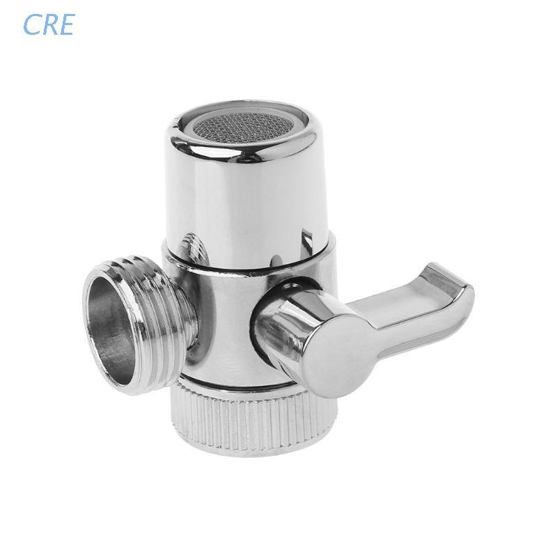 CRE  Brass 3-way Diverter Valve Faucet Connector Adapter Three Head Function Switch