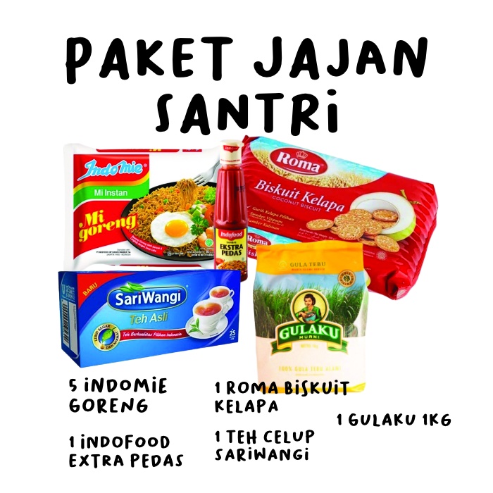 

Paket Jajanan Santri & Santriwati Di Pondok Pesantren Modern Maupun Tradisional