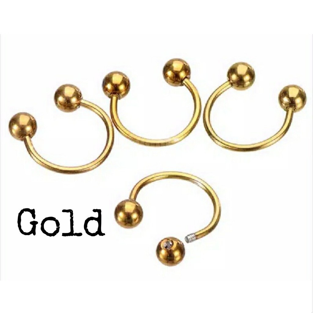 Anting Tindik Hidung Fake Piercing Bahan Besi Aneka Warna untuk Hidung