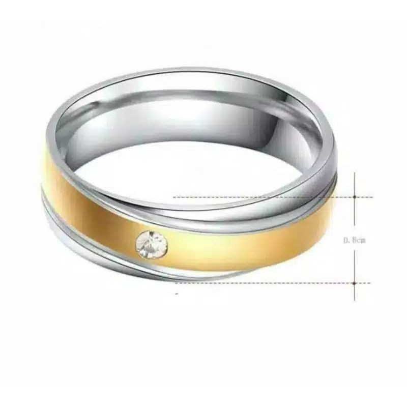 CINCIN TITANIUM SELENDANG KOMBINASI DEMEN CINCIN PRIA-WANITA