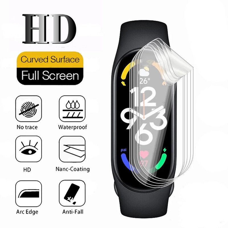 Film Hydrogel Pelindung Layar Depan Full Cover Untuk Xiaomi Mi Band 7 / 7NFC