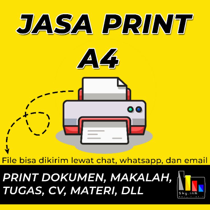 

JASA PRINT/CETAK DOKUMEN A4 WARNA/HITAM PUTIH 70/80GSM
